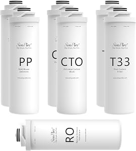 SimPure T1 Series 1-Year Replacement Filter Cartridge Pack Set for Model T1-400UV Tankless