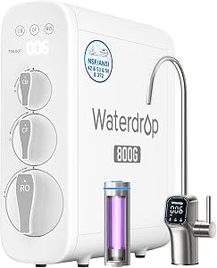 Waterdrop G3P800 Reverse Osmosis System, 800 GPD Fast Flow, NSF/ANSI 42 & 53 & 58