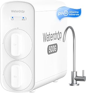 Waterdrop G5P500A Alkaline Mineral pH+ Reverse Osmosis Water Filter, NSF/ANSI 58 & 372