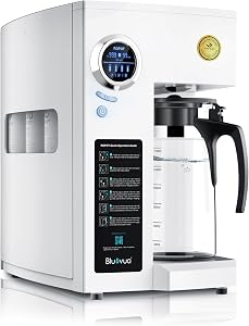 Bluevua RO100ROPOT Countertop Reverse Osmosis Water Filter System, Portable RO Filtration
