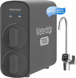 Waterdrop G5P700A Alkaline Mineral pH+ Reverse Osmosis Water Filter, NSF/ANSI 58 & 372