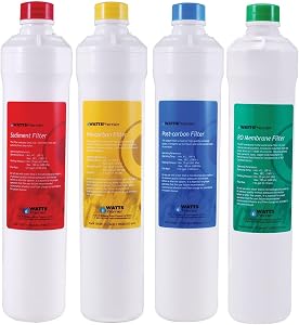 Watts Premier RO 4-Pack Filter Kit for 4 Stage Pure Plus/Zero Plus Reverse Osmosis System,