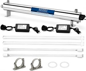 Whole House UV Water Filter System 24 GPM – 110W Stainless Steel UV Light – 1" NPT –