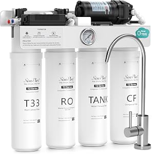 SimPure T2-600T Reverse Osmosis Water Filter System Near 0 TDS Water, NSF/ANSI 58 Certifie