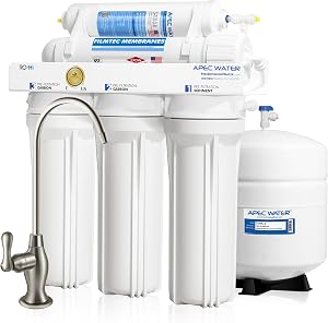 APEC Water RO-Hi 5-Stage Under Sink Reverse Osmosis Water Filter System, 3/8" Fast Fl