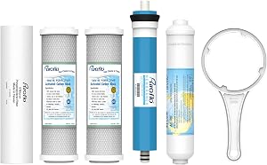 Puroflo ERO 5 pc Reverse Osmosis Filters Yearly Set, 5 Stage Reverse Osmosis Water Filter,