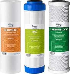 iSpring F3 6-Month Prefilter Water Filter for Standard Undersink/Reverse Osmosis RO System