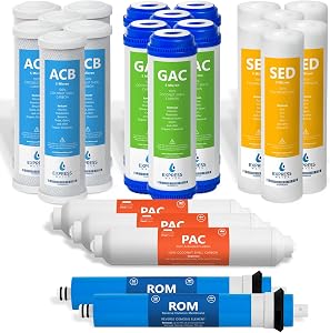 Express Water – 3 Year Reverse Osmosis System Replacement Filter Set – 23 Water Filters wi