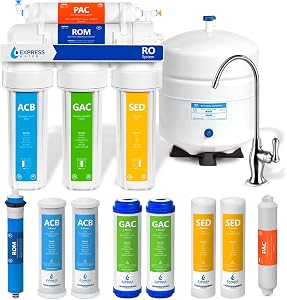 Express Water RO5DX 5-Stage Under Sink Reverse Osmosis Water Filter System, NSF Certified 