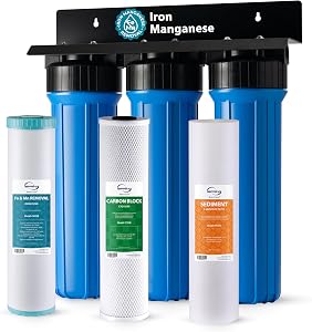 iSpring Whole House Water Filter System, Reduces Iron, Manganese, Chlorine, Sediment, Tast