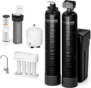 Aquasure Signature Elite 48,000 Grains Complete Whole House Water Treatment System with Di