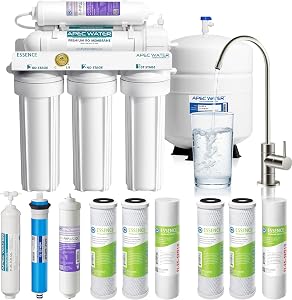APEC Water ROES-PH75X 6-Stage Alkaline Under Sink Reverse Osmosis Water Filter System, NSF