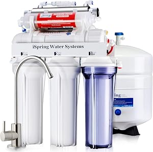 iSpring RCC7AK-UV, NSF Certified, 7-Stage Under Sink Reverse Osmosis Water Filtration Syst